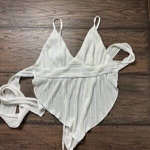 SHEIN White Satin Bodysuit